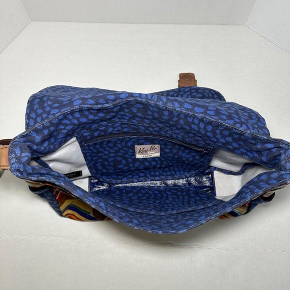 Fossil | Key-Per Multi Color Chevron Messenger Bag - Picture 5 of 11